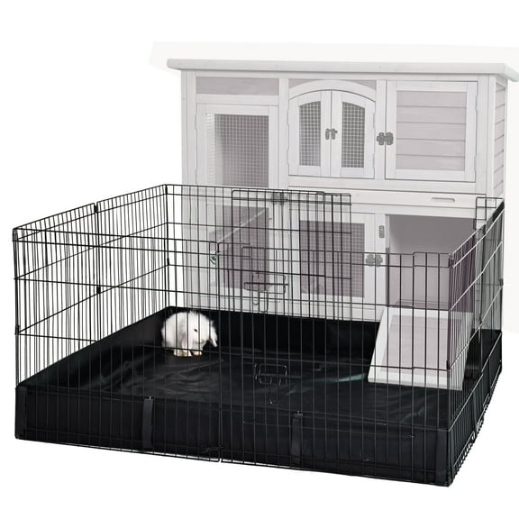 Aivituvin Pet Playpen Rabbit Hutch Bunny Cage Extension, Indoor Small Animal Playpen Enclosure, Waterproof
