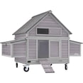 thumbnail image 1 of Aivituvin Portable Chicken Coops Poultry Cage with Wheels, Outdoor Hen House with Nesting Box, Outdoor Duck House Weatherproof Mobile Chicken House with Wheels, 1 of 8