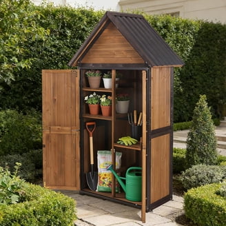 Keter Resin Oakland Backyard & Patio Garden Tool Storage Shed, 7 x