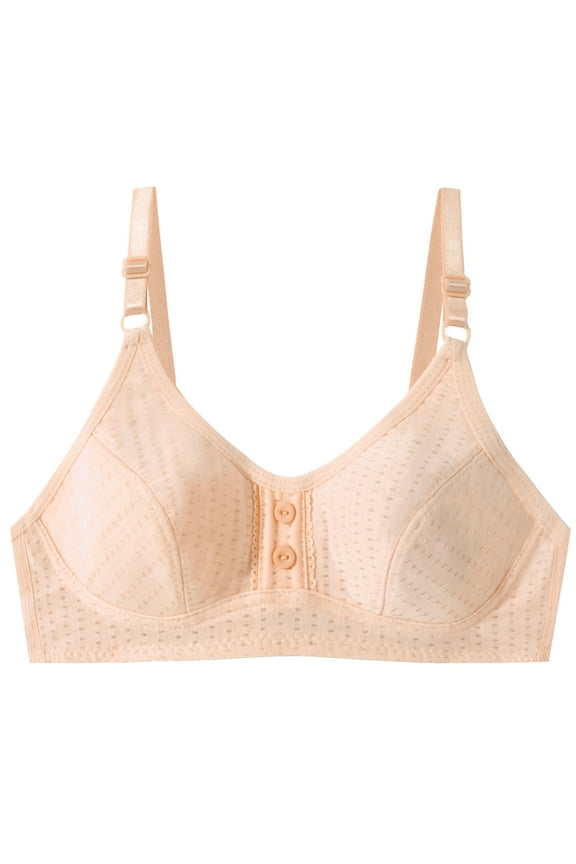 Big Girls Training Bras Cotton Teenager Bralette Breathable Adjustable Lightly Padded Soft Comfortable Everyday Crop Cami Deep Nude 36/80