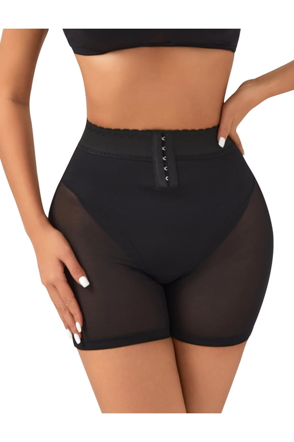 Body Shaper for Women Butt Lifting Shapewear Tummy Control Panties Faja Body Shaper Compression Hook Closure Underwear Slimming Black M