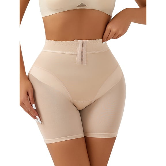 Aivtalk Butt Lifter Shapewear Tummy Control Shorts for Women Faja Body Shaper Compression Panties Hook Closure Underwear Slimming Nude L