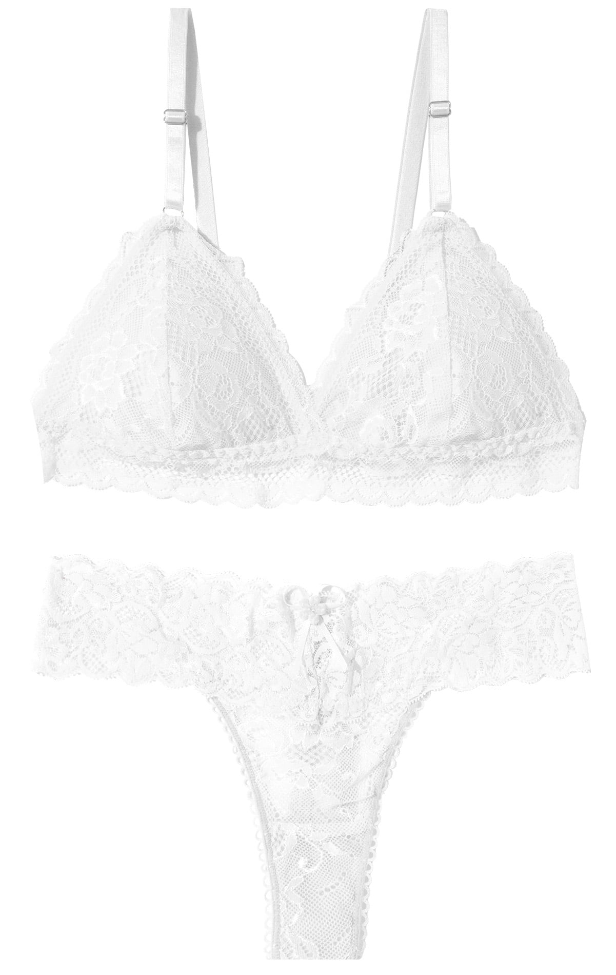 Aivtalk Matching Bra and Panty Sets for Women Lace Bra Panty Supportive ...