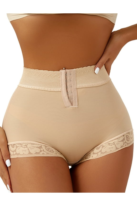Womens Tummy Control Shapewear Panties Fajas Colombianas Moldeadoras Underwear Butt Lifter Short Slimming Body Shaper Underwear Nude 2XL