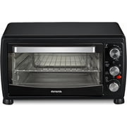 Aiwa Convection Toaster Oven, Countertop Oven with Bake, Toast, Broil Functions, 1400W, Black