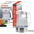 thumbnail image 1 of Aiwa 2-Liter Glass Electric Water Kettle, Cordless Hot Water Boiler with Auto-Shutoff, White, 1 of 8