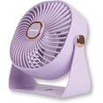 thumbnail image 1 of Aiwa 4" Desk Fan, USB-C Rechargeable Mini Fan with 3 Speeds and 270-Degree Rotation, Violet, 1 of 5