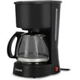 thumbnail image 1 of Aiwa 6-Cup Compact Coffee Maker Machine with 22-oz Carafe Coffee Pot and Reusable Filter, Black, 1 of 9