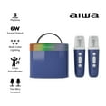 thumbnail image 1 of Aiwa Light up Wireless Karaoke Speaker, Rockstar Blue, AI6029-RBLU, 1 of 13