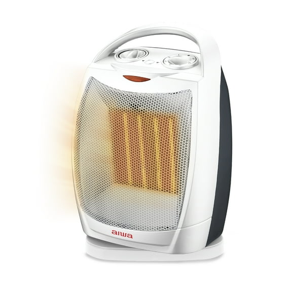 Aiwa Oscillating Room Heater with Handle, Overheat Protection, Tip over Auto Shutoff