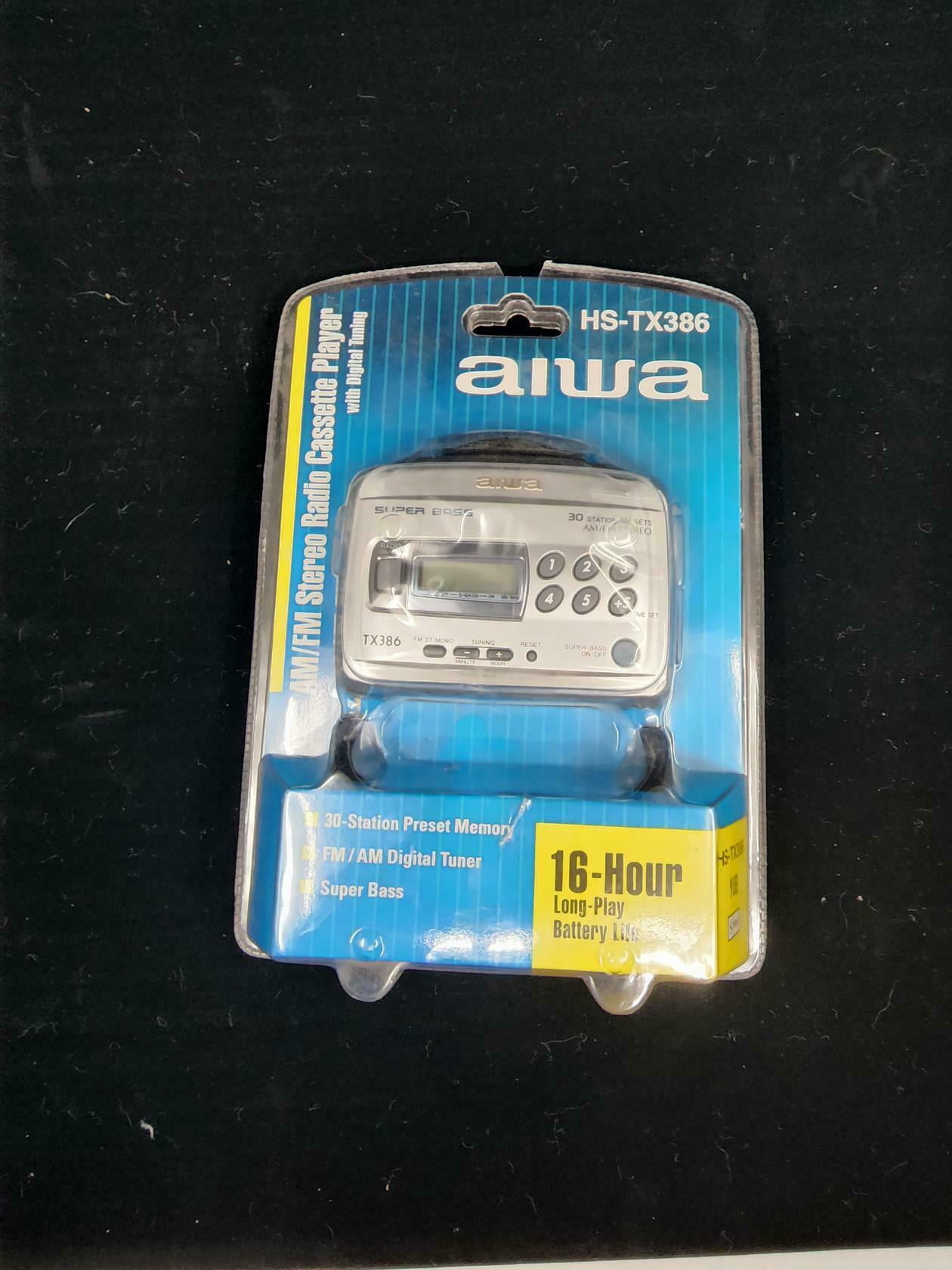 Aiwa Portable Cassette Player - Silver (hs-tx386) Rare
