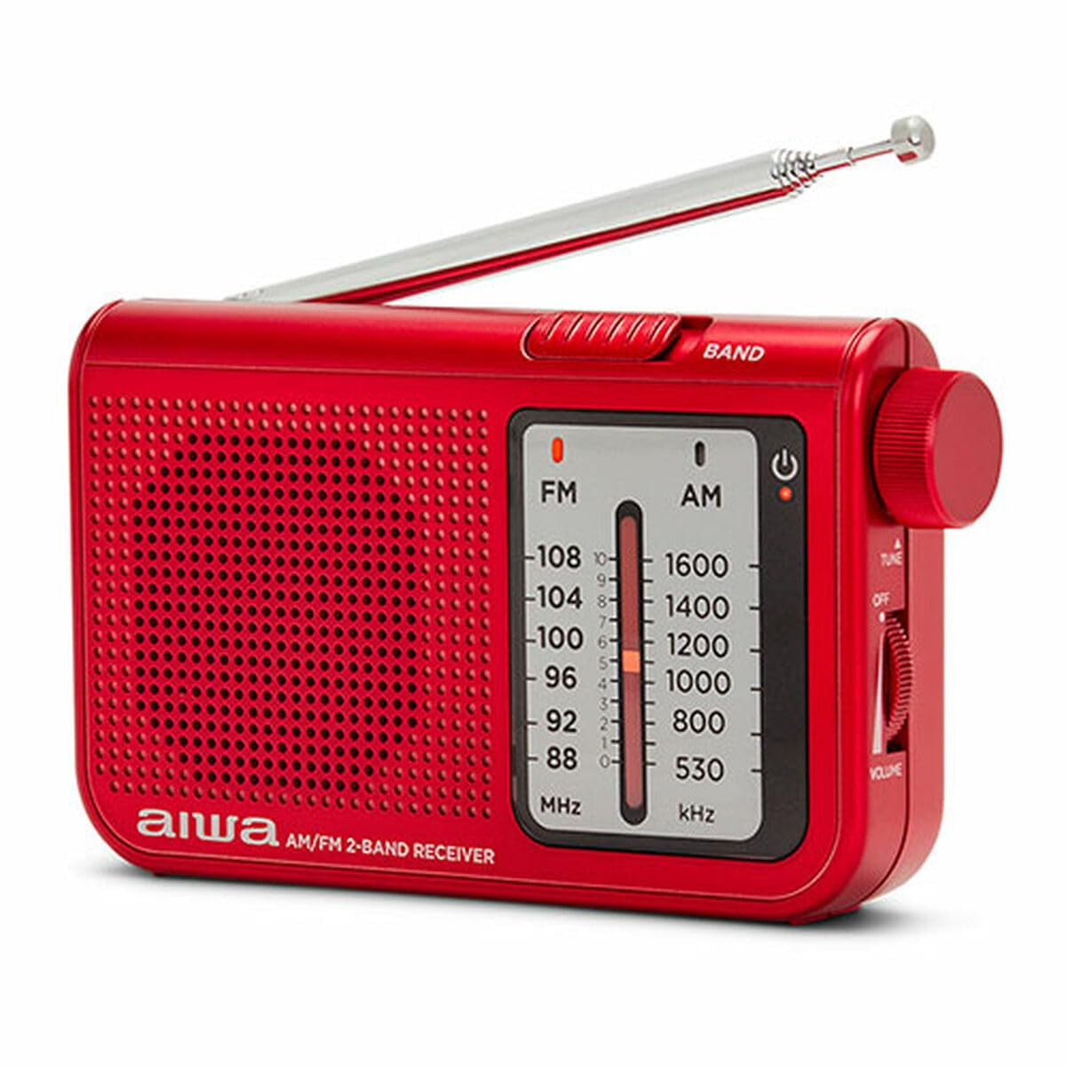Radio à Piles Aiwa Radio AM/FM De Poche RS-55/BK Avec Aufdio Haute Définition, Entrée Mini Radio Portable