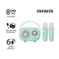 thumbnail interactive-video image 1 of Aiwa Retro Wireless Karaoke Speaker, Mint, AI6028-MNT, 1 of 19