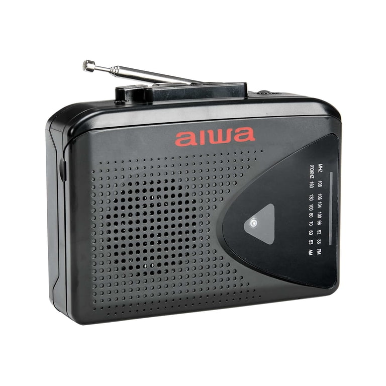 Aiwa Street Cassette Player & Earbuds with FM/AM Radio – Portable 