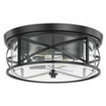 thumbnail image 1 of Aiwen 2-Light Matte Black Ceiling Lamp Rustic Industrial Farmhouse Light Fixture, 1 of 10