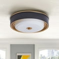 thumbnail image 1 of Aiwen 2 Light Modern Round Shade Flush Mount Ceiling Lamp Home Decor Light Fixture, 1 of 9