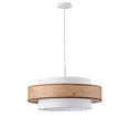 thumbnail image 1 of Aiwen 23.6 IN Hanging Light Fixture White Adjustable Pendant Lights with Cloth Shade for Living Room, Farmhouse, 1 of 7