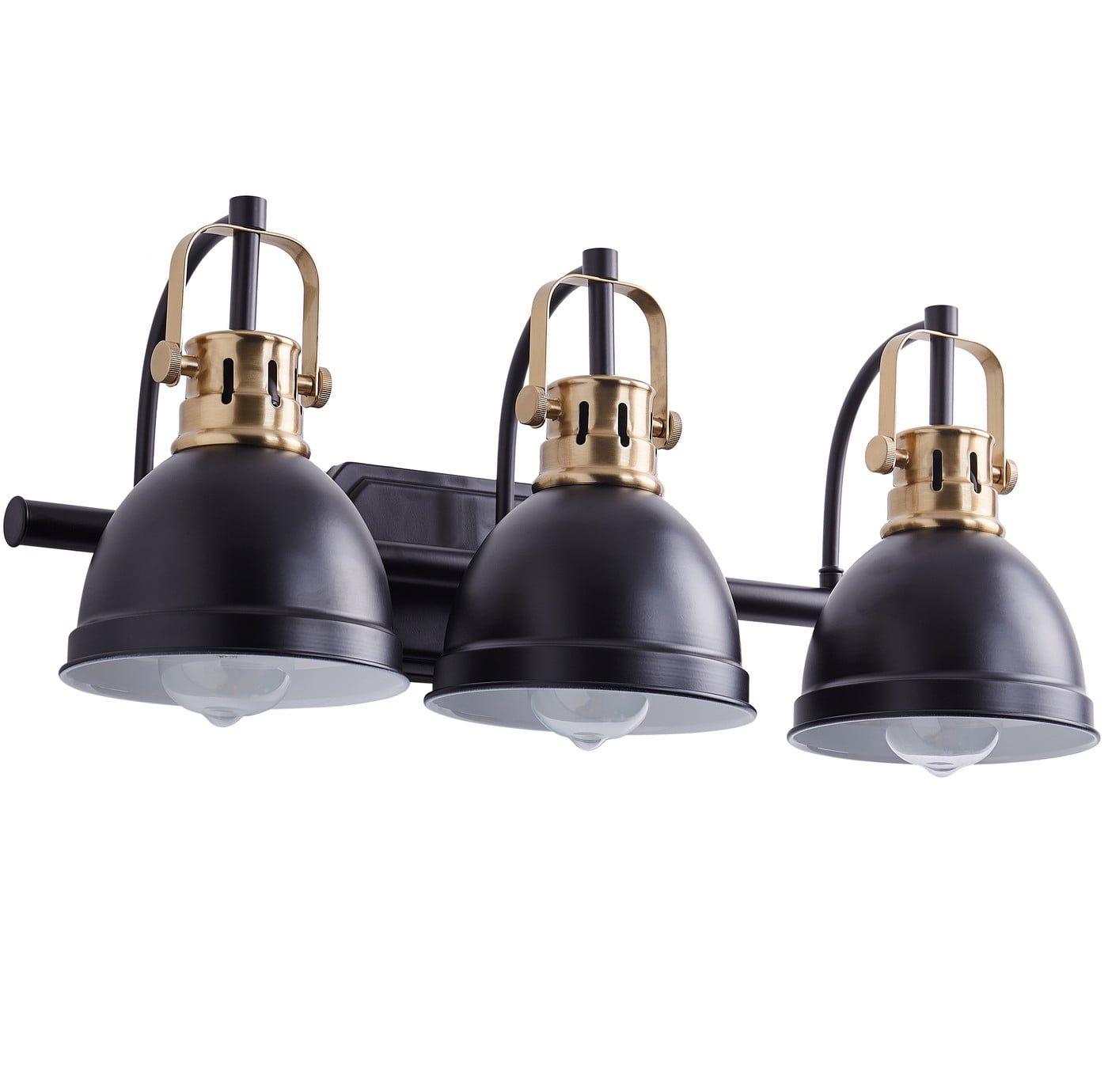 Aiwen 3 Lights Metal Dome Shade Industrial Vintage Vanity Lamp Modern Light Fixture