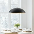 thumbnail image 1 of Aiwen 30.9 Inch Matte black cone Shape Oversize Pendant Light with Copper Gold Inside for Kitchen Island Living Room, 1 of 7
