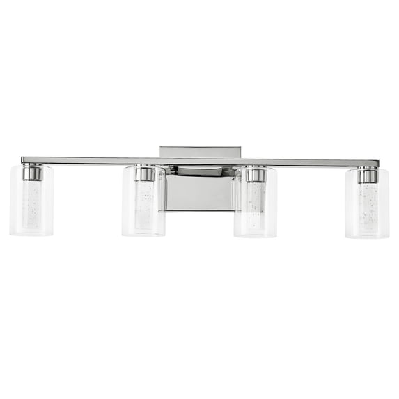 Aiwen 4 Lights Cylinder Vanity Light Led Light Fixture Modern Home Improvement Light Chrome