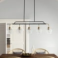 thumbnail image 1 of Aiwen 43 Inch 5-Light Linear Chandelier Over Kitchen Island, Matte Black Pendant Light Fixture for Kitchen Living Room, 1 of 9