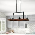thumbnail image 1 of Aiwen 6 Lights Linear Classic Pendant Light Glass Shade Candle Like Ceiling Lamp, 1 of 8