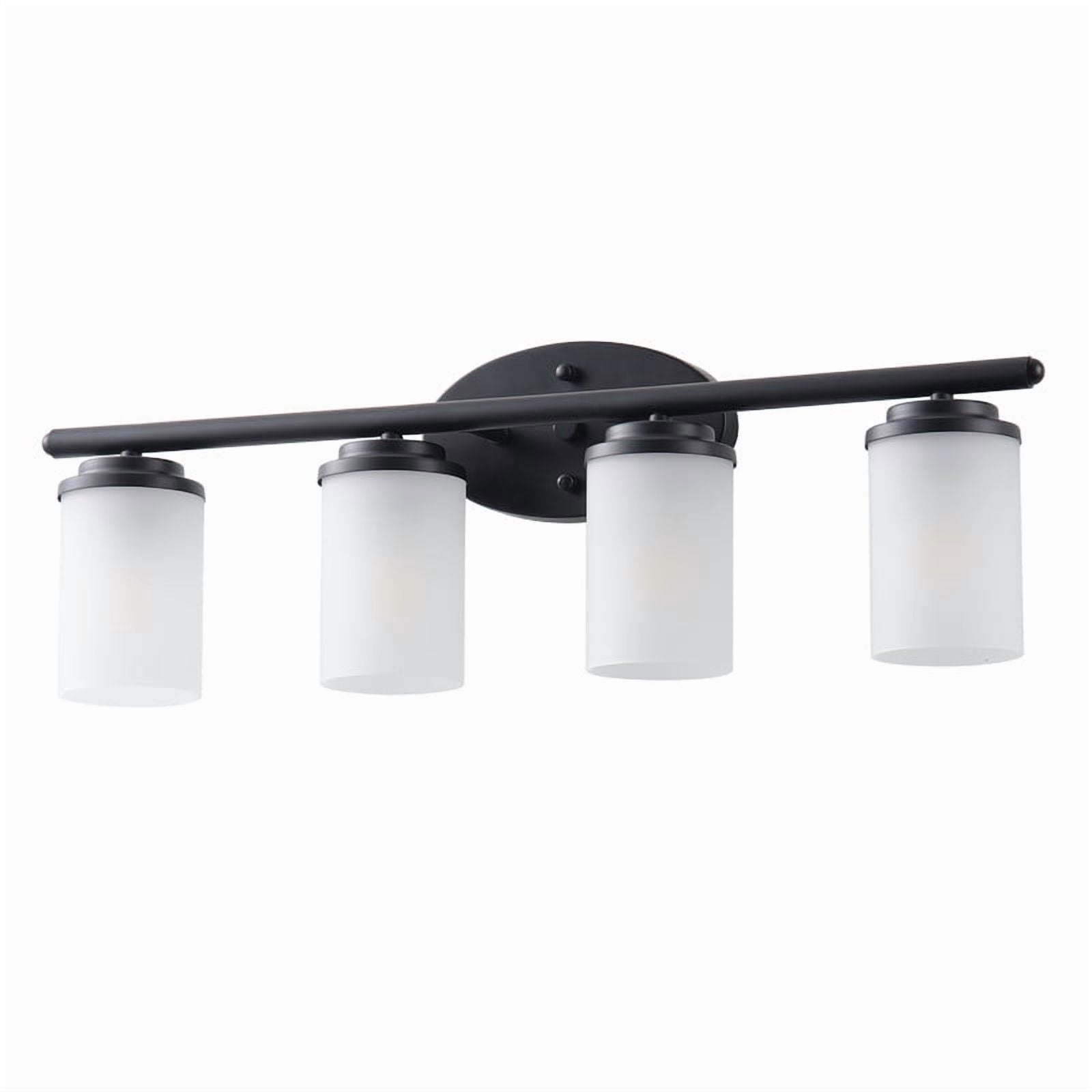 Aiwen Black Light with White Glass Shade, Contemporary Vanity Light for Living Room, Bedroom & Bathroom (26.3 IN)