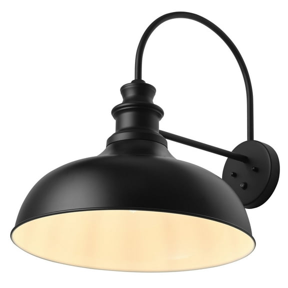 Aiwen Black Metal Oversize Wall Sconce, Modern Indoor/Outdoor Light Fixture
