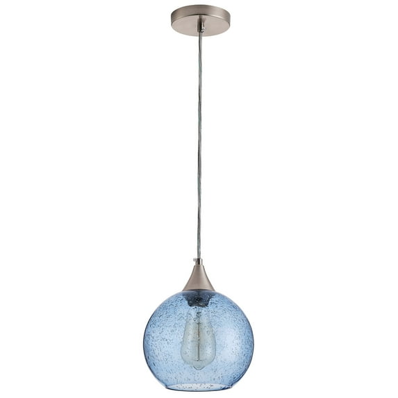 Aiwen Blue Glass Pendant Light Novelty Hanging Modern Home Light Fixture