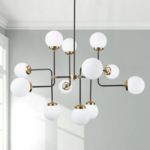 Aiwen Contemporary Chandelier Pendant Light 12 Lights Ambient Kitchen Island Light Fixture