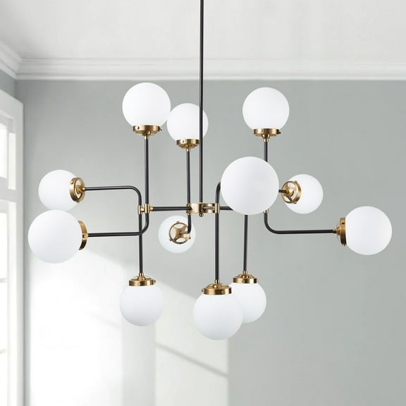 Aiwen Contemporary Chandelier Pendant Light 12 Lights Ambient Kitchen Island Light Fixture