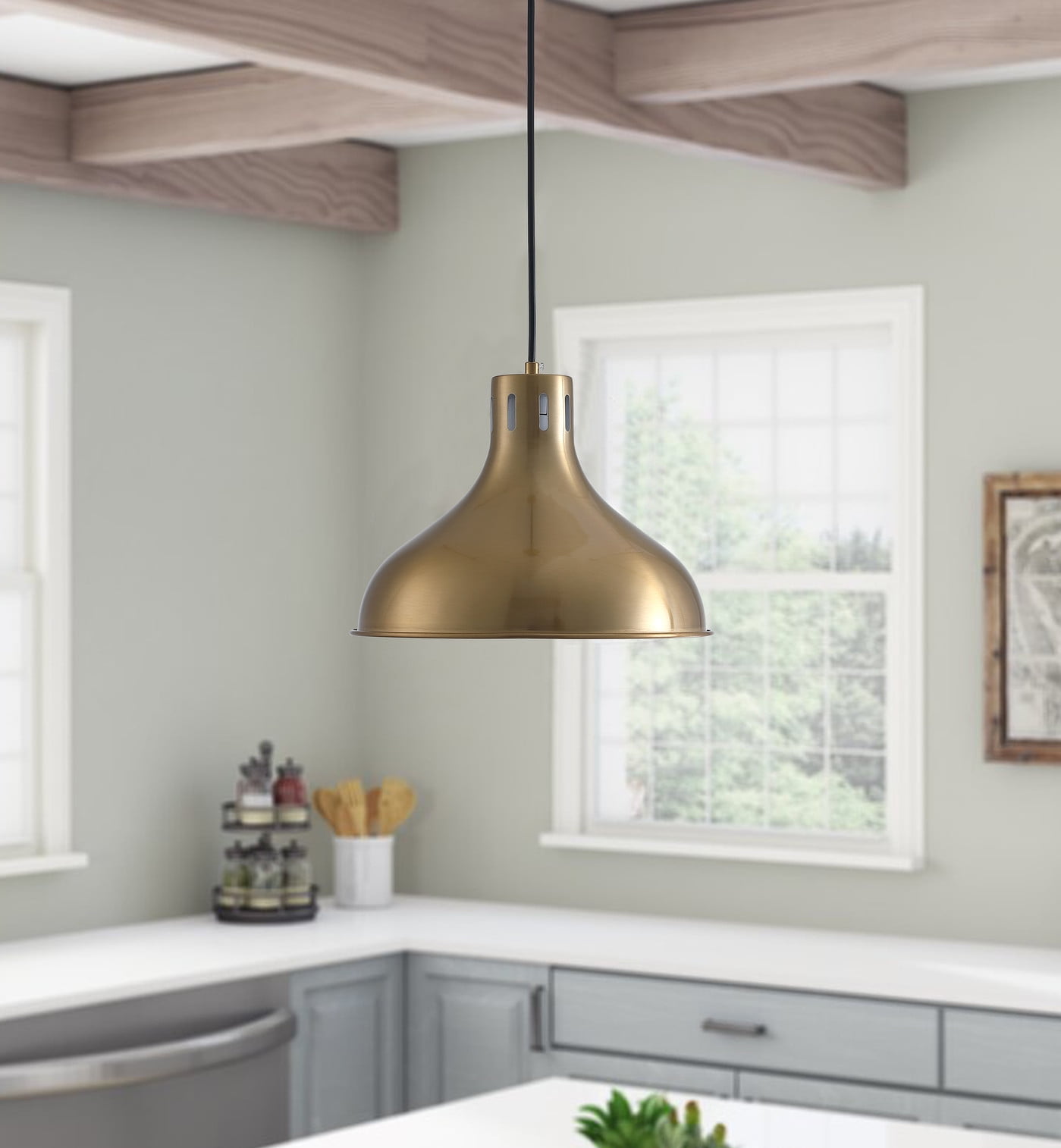 Aiwen Dome Metal Shade Pendant Light Modern Classic Hanging Ceiling ...