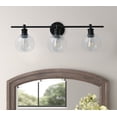 thumbnail image 1 of Aiwen Globe Light Fixture Industrial 3-Light Vanity Light Matte Black Wall Sconce, 1 of 10