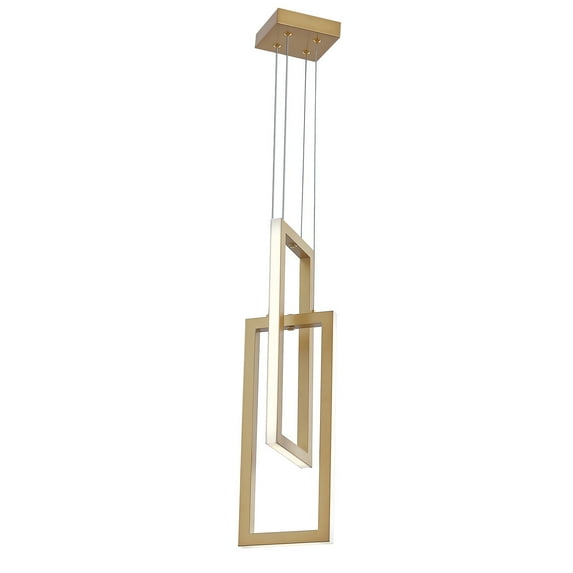 Aiwen Gold 2 Lights LED Pendant Light Modern Home Decorative Rustic Ceiling Lamp