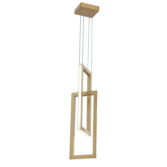 Aiwen Gold 2 Lights LED Pendant Light Modern Home Decorative Rustic Ceiling Lamp