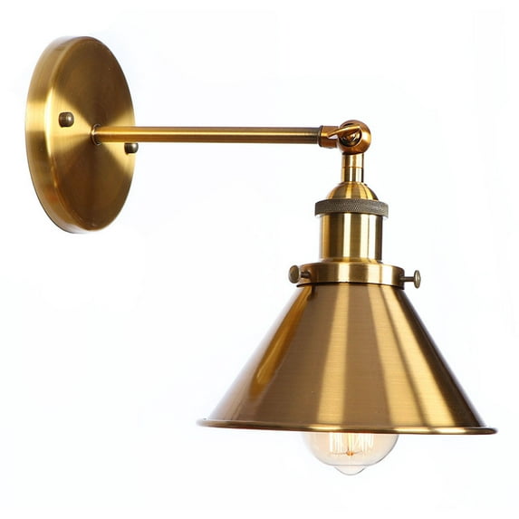 Aiwen Gold Finish Metal Wall Mounted Lamp Modern Vanity Sconce Vintage E26 Light Fixture