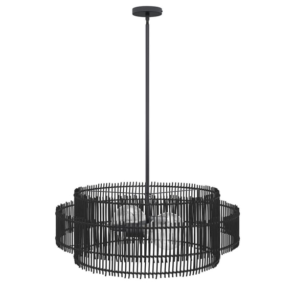 Aiwen Hand-Woven Rattan Chandelier 2 Lights Bohemia Flush Mount Ceiling Lighting Fixtures Coastal Minimalist Pendant Light for Kitchen Island Dining Room Corridor