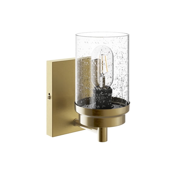 Aiwen Indoor Outdoor Glass Light Fixture Gold Wall Mounted Lamp Vintage Wall Sconce