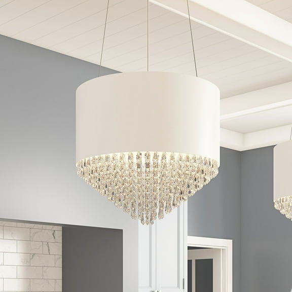Aiwen Modern Crystal Chandelier White Novelty Pendant Lighting Fixture For Kitchen Island Dining Room