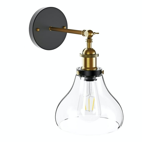 Aiwen Modern Hourglass Shade Metal Base Wall Lamp Fixture Reading Bedside Sconce