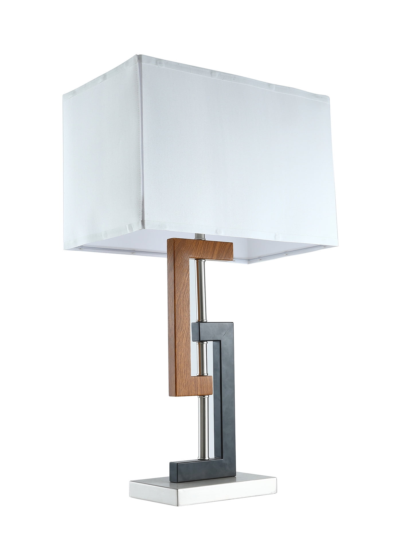 Aiwen Novelty Rectangular Linen Blend Fabric Shade Decorative Lighting Desk Lamp, 40 Watt