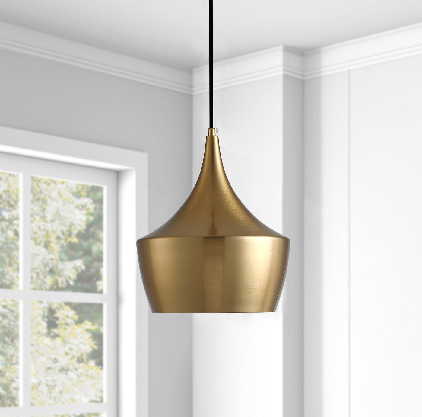 NIUYAO Vintage Copper Pendant Light - Industrial Retro Cage Chandelier With Metal Shade, 1 Light