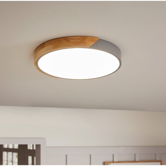 Aiwen Round LED Flush Mount Ceiling Lamp Modern Light Fixture Gray