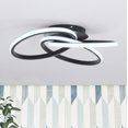 thumbnail image 1 of Aiwen Simple Geometric Linear Modern Farmhouse Flush Mount Ceiling Lamp Black, 1 of 9