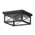 thumbnail image 1 of Aiwen Square Shape Industrial Ceiling Lamp Matte Black Finish Light Fixture With Clear Glass Shade, 1 of 8