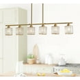 thumbnail image 1 of Aiwen Stylish 6 Lights Crystal Cylinder Pendant Light Modern Home Ambient Ceiling Lamp, 1 of 10