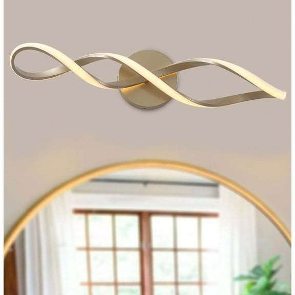 Aiwen Twisted LED Vanity Light Modern Light Fixture Stylish Classic Gold Wall Sconce