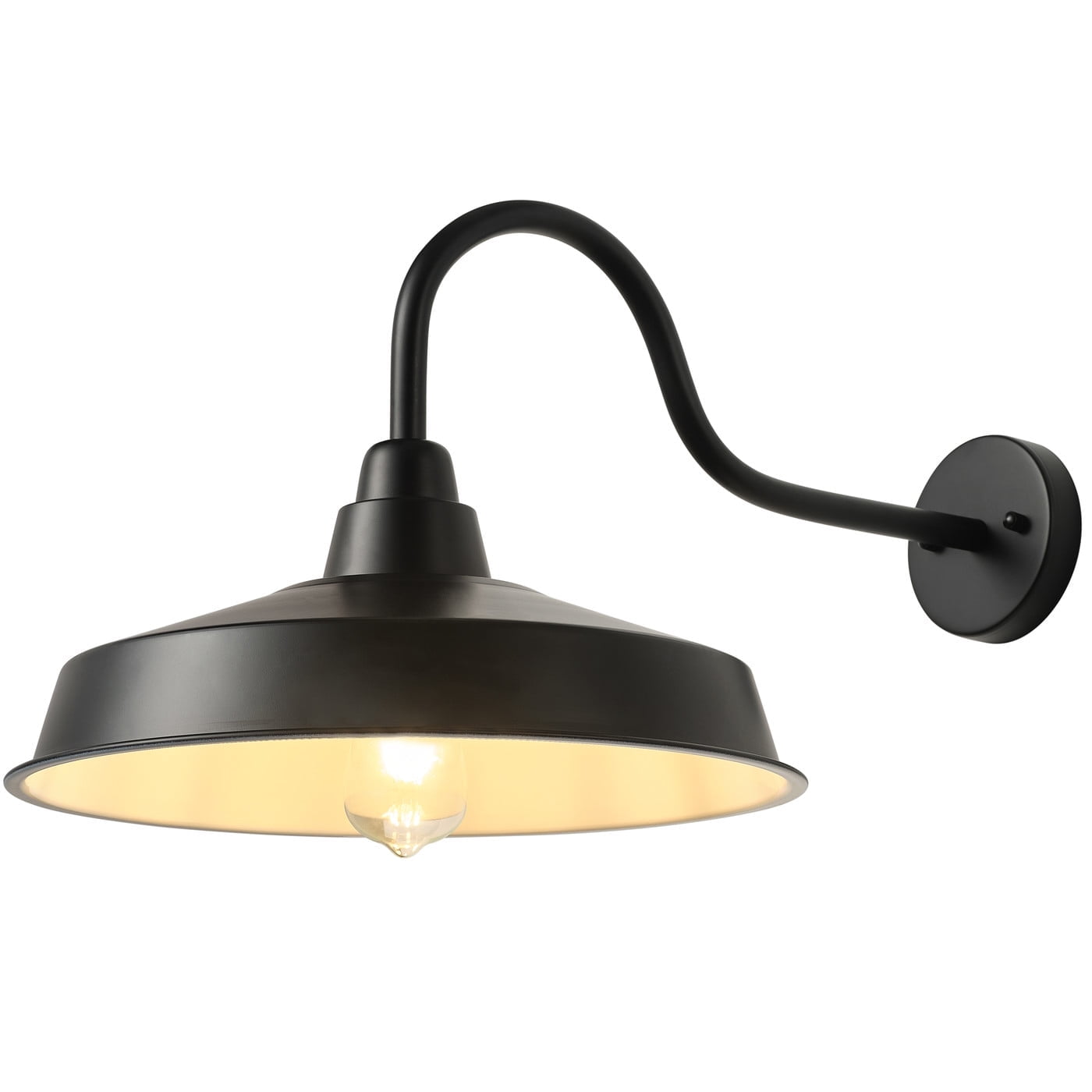 Aiwen Unique Shade Metal Classic Black Wall Sconce Modern Light Fixture for Entryway, Hallway & Farmhouse