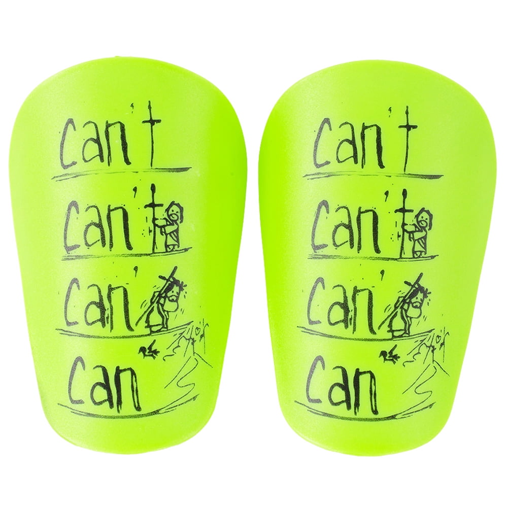 Aixig 1 Pair Mini Shin Guards Tiny Shin Pads Soccer Leg Protector for Adults (S Green)