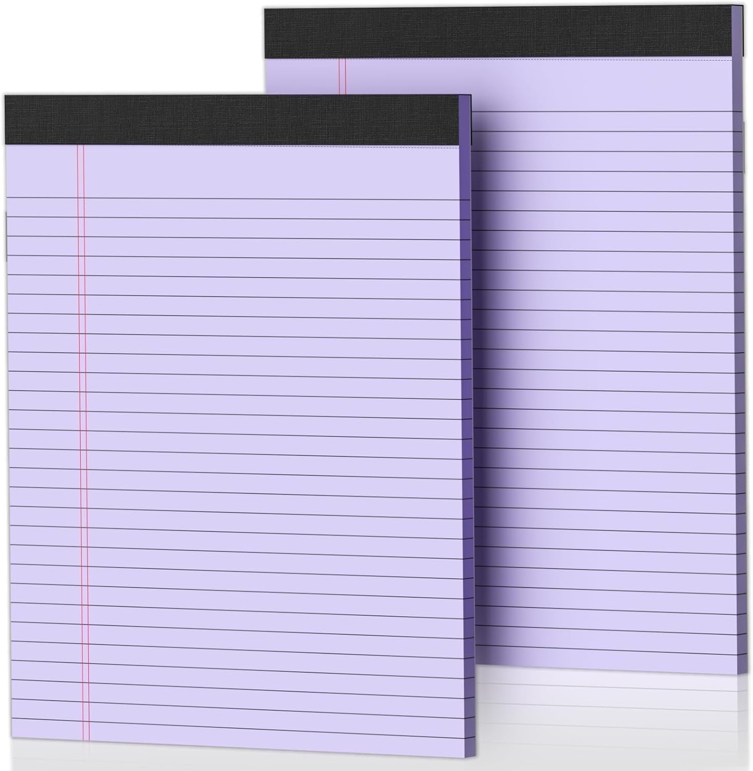 Aixiny 2 Purple Legal Pad 8.5" x 11" Writing Pads College Ruled, 50 Sheets